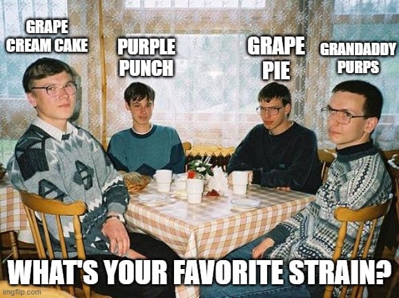 Grape Cream Cake: Heavy On The Dolce 25 grape strains meme